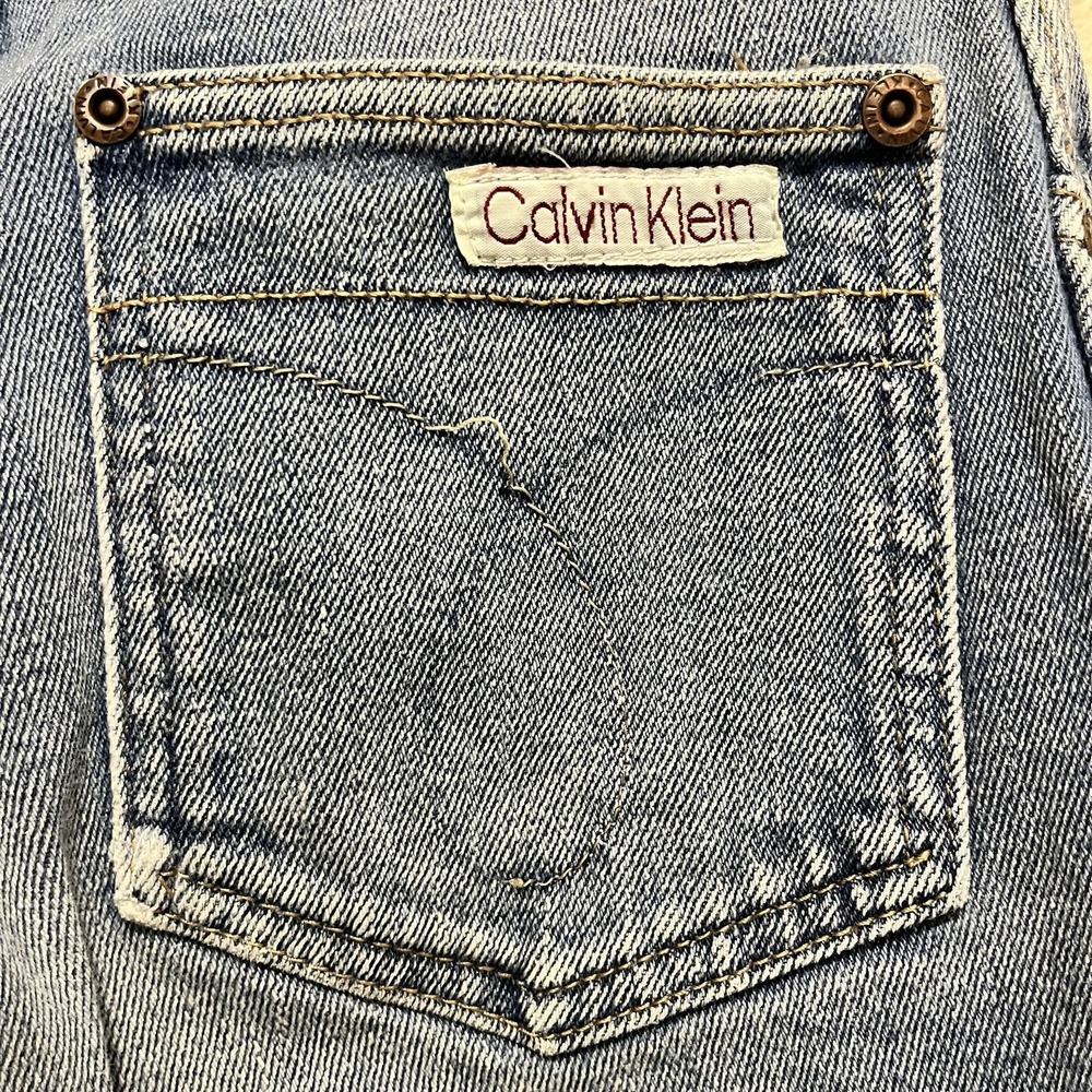 Calvin Klein VTG Women Straight Leg Jeans High Waist Straight Leg 22x26 Altered* - Picture 6 of 10